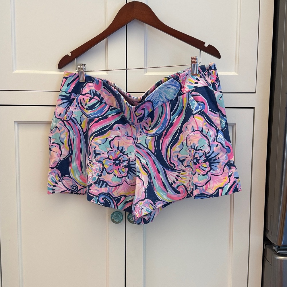 Lilly Pulitzer Pink and Blue Swirl Shorts